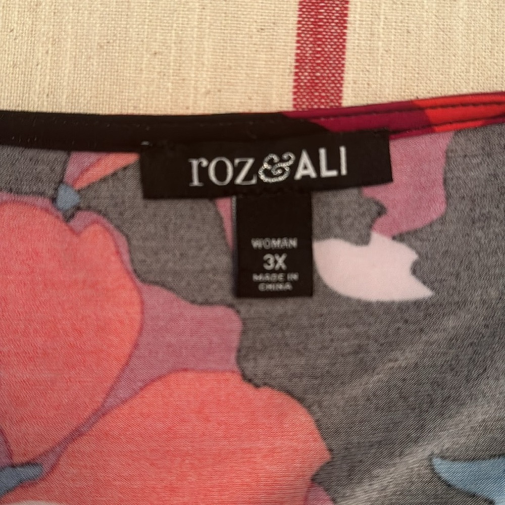 3X ROZ & ALI Women's Dress Floral Easy Care Spandex 22 - Picture 4 of 8
